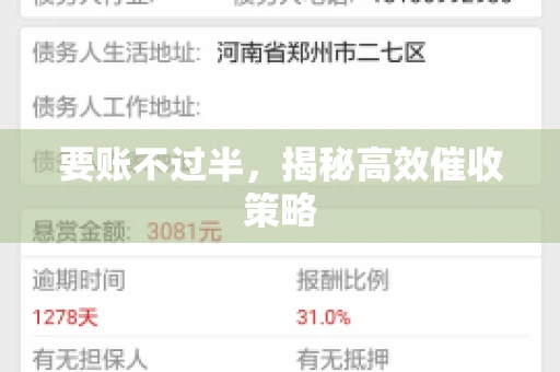 要账不过半，揭秘高效催收策略