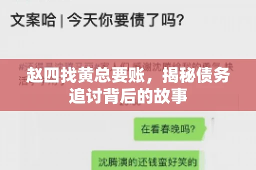 赵四找黄总要账，揭秘债务追讨背后的故事