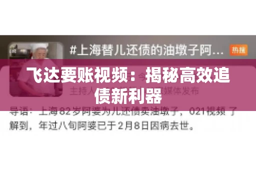 飞达要账视频：揭秘高效追债新利器