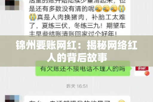 锦州要账网红：揭秘网络红人的背后故事