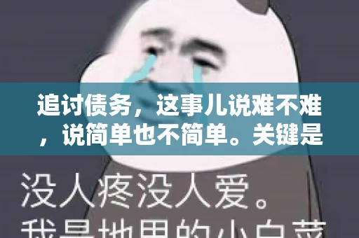 追讨债务，这事儿说难不难，说简单也不简单。关键是要掌握一些门道，才能让整个追讨过程既高效又合法。今天，咱们就来聊聊追讨债务时需要注意的那些事儿。