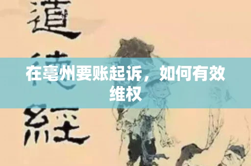 在亳州要账起诉，如何有效维权