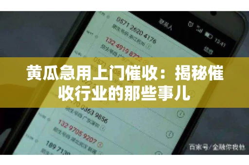 黄瓜急用上门催收：揭秘催收行业的那些事儿