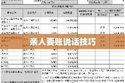 亲人要账说话技巧